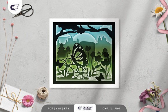 Beautiful Spring Flower 3D Shadow Box Guide