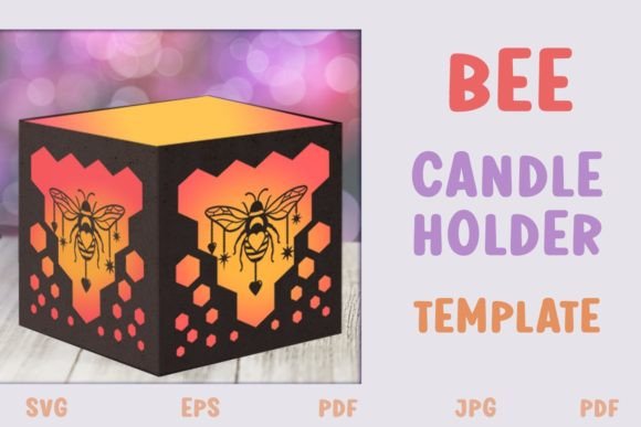 Bee Candle Holder Template: A Creative SVG Project