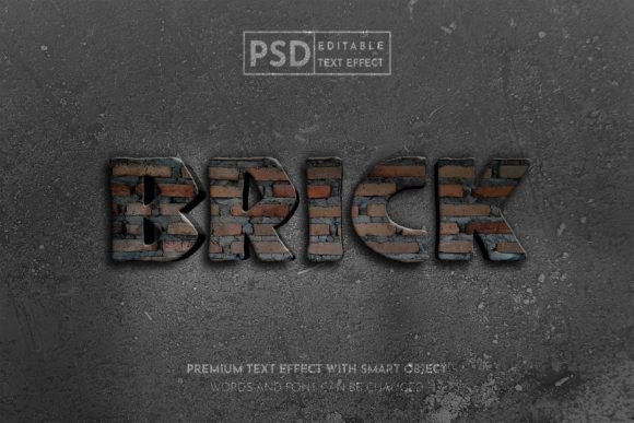 Break on Wall Realistic 3D Text Effect