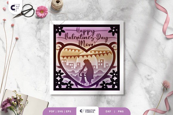 Celebrating Mom with a Happy Valentine's Day Mom 3D Shadow Box