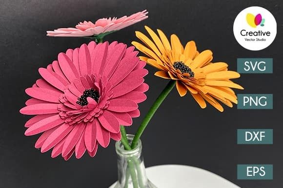 Crafting Realistic Gerbera Paper Flowers with Digital Templates