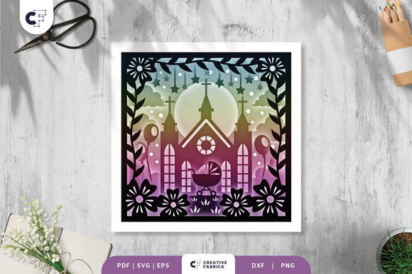 Creating a Sacred Keepsake with the Floral Baptism Church 3D Shadow Box