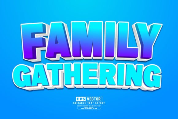 Elevating Brand Identity with the Family 3d Editable Text Effect Vector