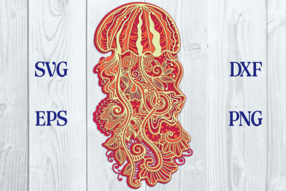 Evaluating the Layered Zentangle Jellyfish 3 SVG Set for Papercraft Projects