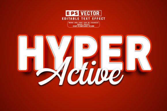 Hyper Active 3D Editable Text Effect Vec Guide