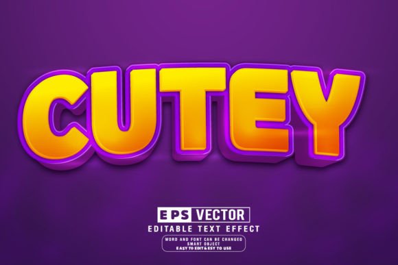 Strategic Branding with the Cutey 3d Editable Text Effect Vector