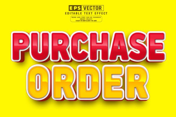 Strategic Visual Communication with Purchase Order 3d Editable Text Effect V