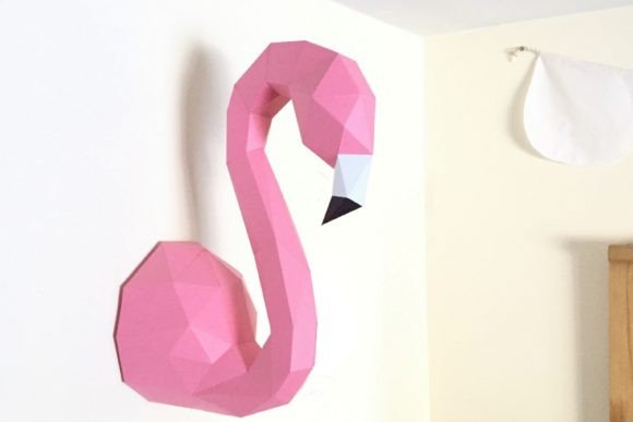 Transform Your Space with a Flamingo Head Paper Sculpture