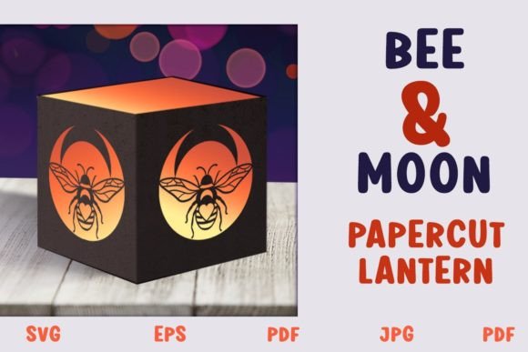 Transform Your Space with the Bee Moon Papercut Lantern Template