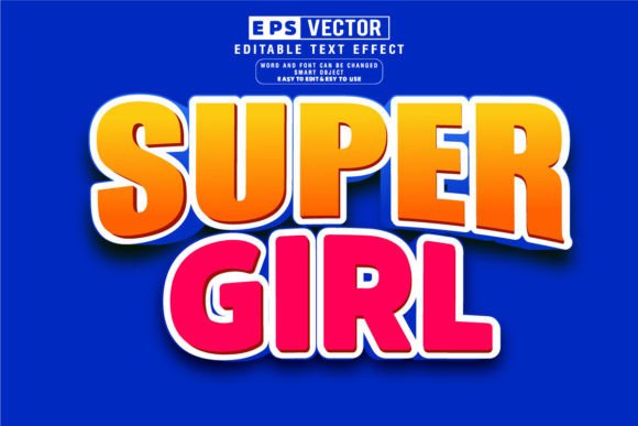 Unleashing Creativity with the Super Girl 3d Editable Text Effect Vector