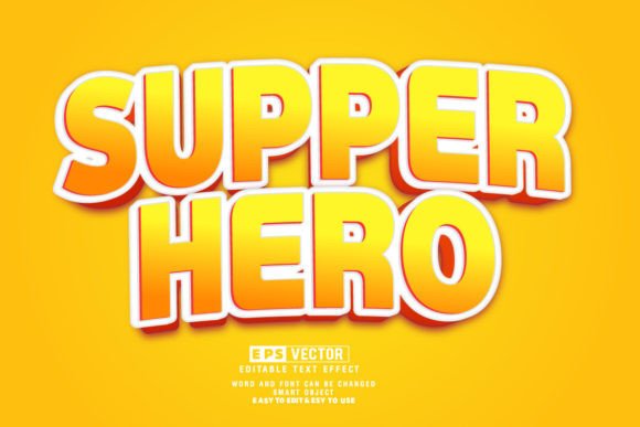 Unlocking Dynamic Designs with the Supper Hero 3d Editable Text Effect Vect