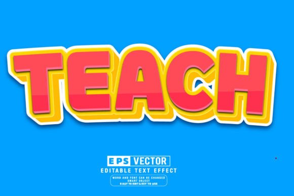 Unlocking Professional Typography with Teach 3d Editable Text Effect Vector