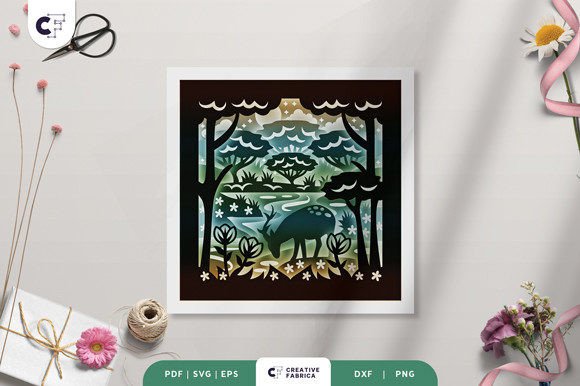 Unlocking the Magic of 3D Paper Art: A Guide to the Deer in the Spring Lake Shadow Box